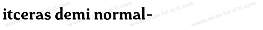 itceras demi normal字体转换